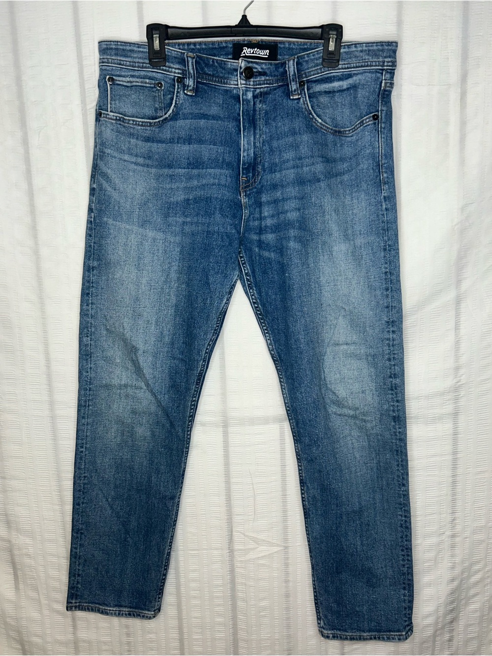 Revtown Jeans Mens Size 36x30 Selvedge Decade Denim Tapered Stretch Medium Wash